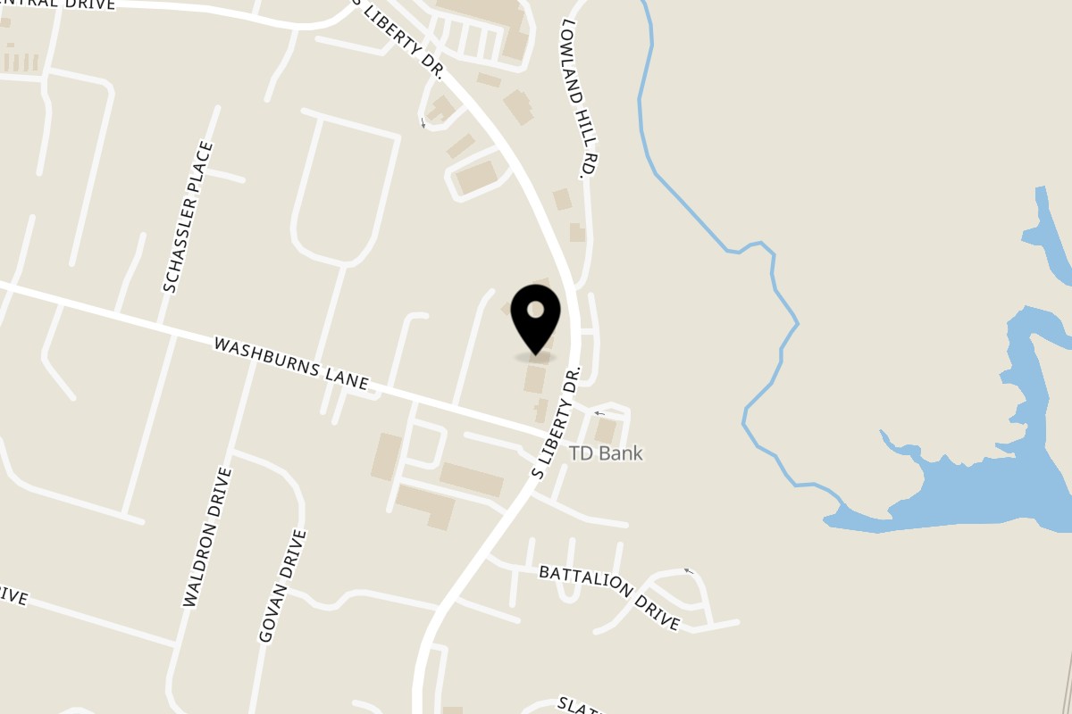 Map showing the location of Min Sushi on 77 S Liberty Dr in Stony Point